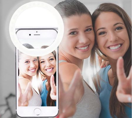 Beauty Ring Light With White Smartphone