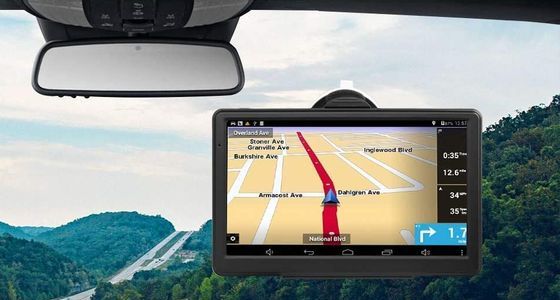 Car Sat-Nav With Windshield Fixing