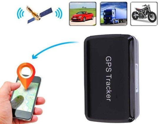 Mini GPS Tracking Device With White Smartphone