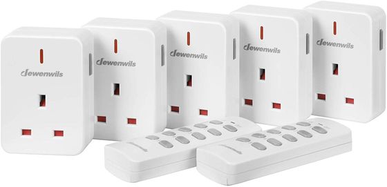 Remote Mains Socket Plugs In White