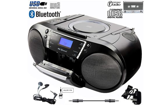 DAB Boombox Radio CD Player With Headset Cable