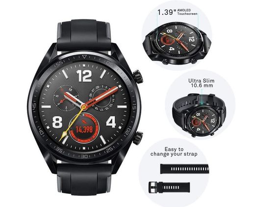 GPS Smart Sport Watch With Black Strap