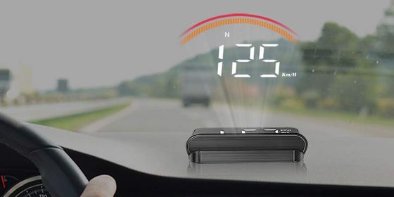Car HUD Display With Digits On Screen