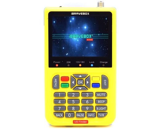 Satellite TV Signal Finder With Yellow Exterior