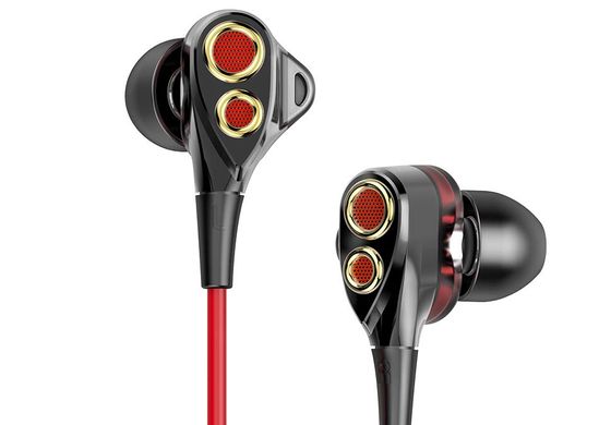 Sports Earbuds Bluetooth With Red Cables
