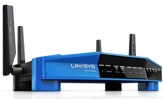 Internet Router In Blue And Black