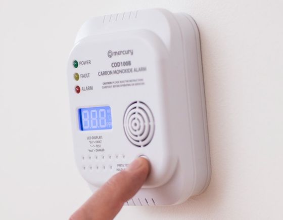 Battery Co2 Detector And Alarm With Blue LED