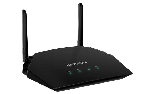 Router With Black Smartphone