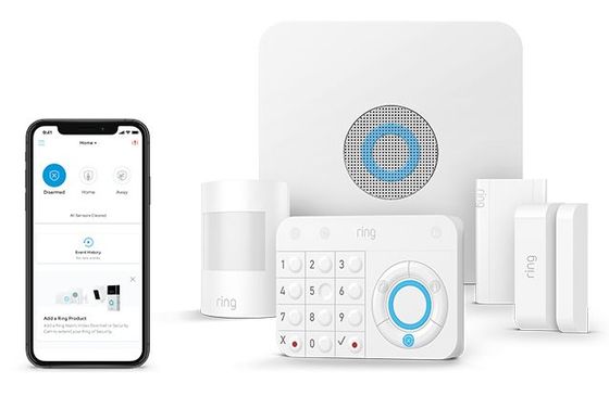 White Wireless Alarm Kit With Smartphone