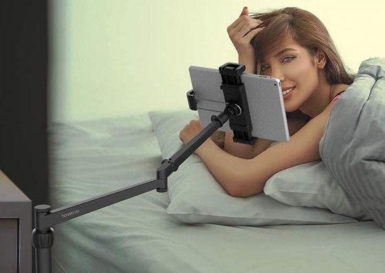 iPad Holder For Bed In Black Metal