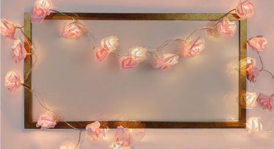 Pink Fairy Lights On Wall Structure