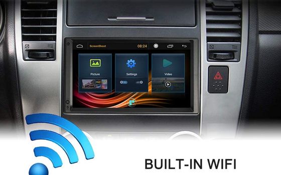 Double DIN Touchscreen Car Stereo In Dashboard