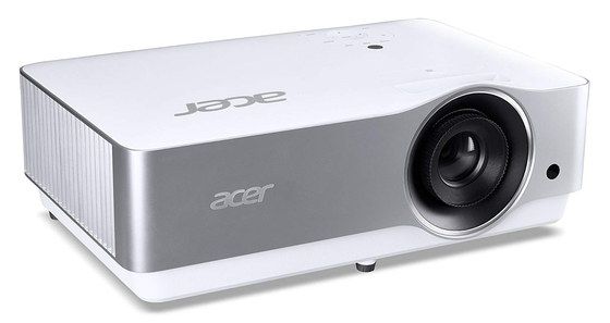 4K Laser Projector In White And Chrome
