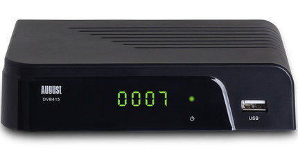 TV Recordable Freeview Box With Yellow Digit On Screen