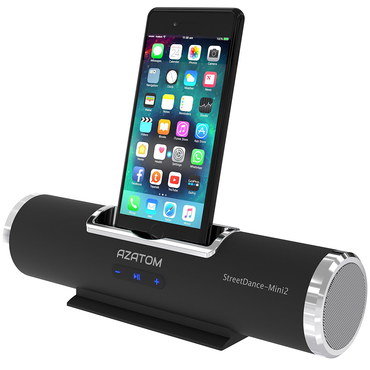 Chic iPod Docking Station Speakers With Black Smartphone