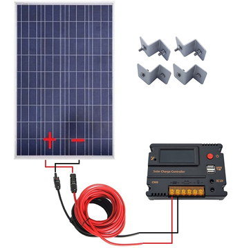 Campervan Solar Panel With Black And White Exterior