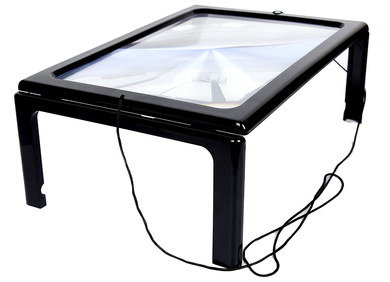 LED Magnifier Glass With Light And 4 Black Feet