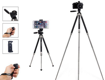 Bluetooth Tripod For iPhone With Black Clicker