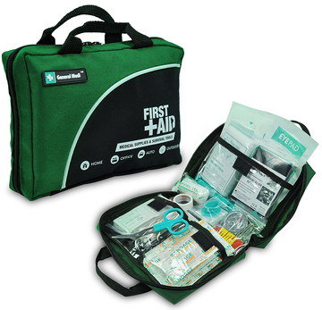 Car First Aid Kit In Green And Black
