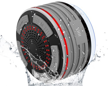 Bathroom Bluetooth Speaker Surrounded By Water Drops