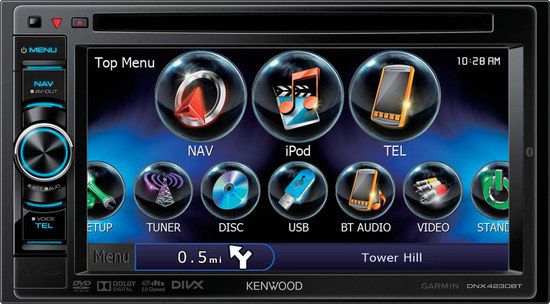 Kenwood Double DIN With Blue iPod Icon