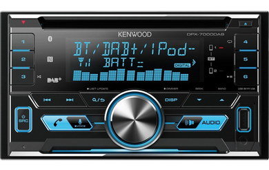 Built-In DAB+ Car Radio With Blue Text