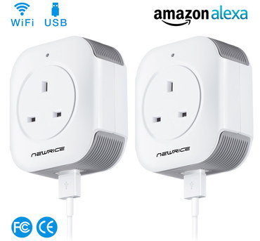 WiFi Plug Socket With White Connector Cable