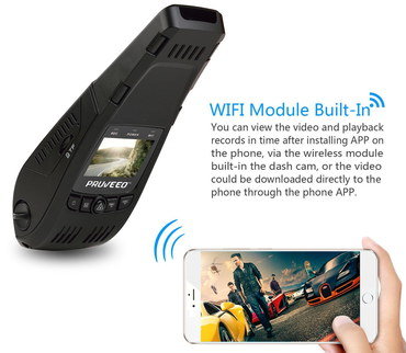Wireless Car Camera Recorder With White Mobile