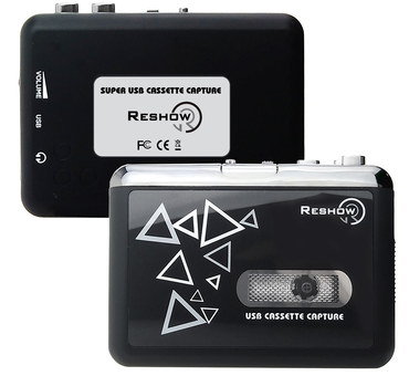 2 in 1 Cassette Tape To Mp3 Converter In Black Case