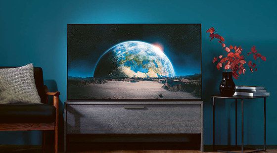 OLED TV Showing Earth On Screen