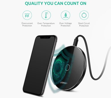 QI Wireless Phone Charger With Circular Shape