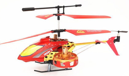 Remote Control Helicopter In Red And Yellow