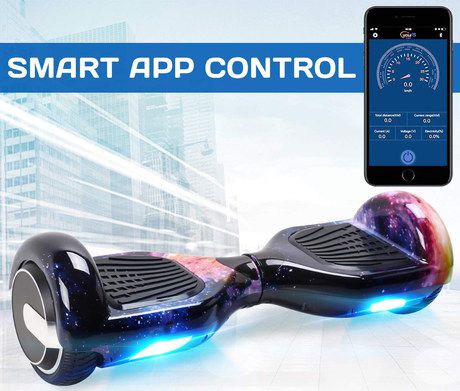 Black Hoverboard With LED And Speaker