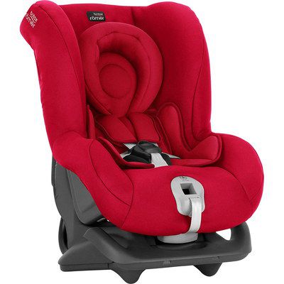 Extended Reclining Car Seat In Bright Red