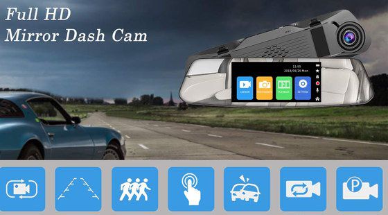 Mirror Dash-Cam In Car With Street View