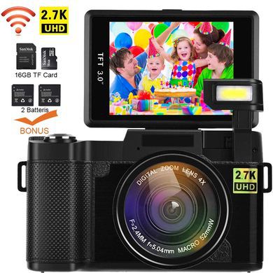 Videography Vlogging Cam With Square Flip Screen