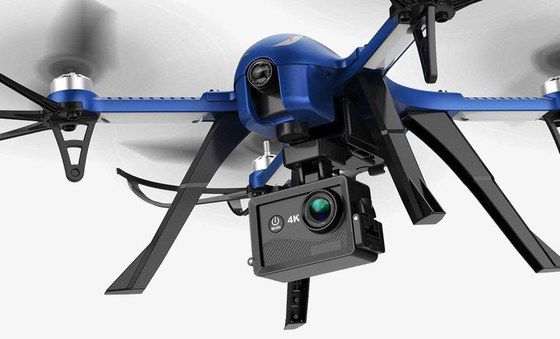RC Drone In Blue With Black Cam