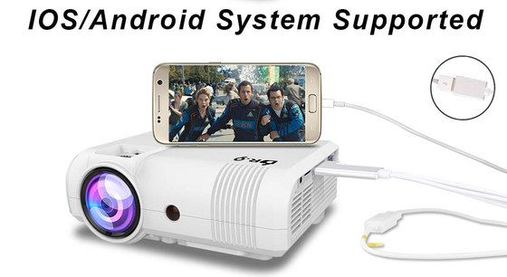 Mini Projector Plugged In Mobile Phone