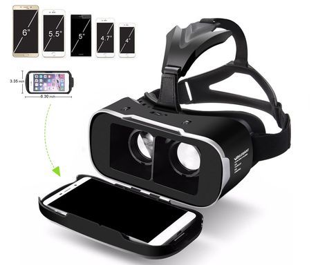 VR Glasses With White Smartphone