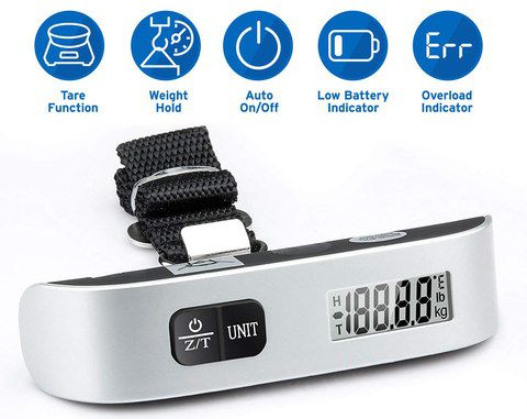 Luggage Weight Scale In Polished Steel