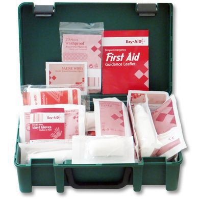 First Aid Box In Strong Green Plastic