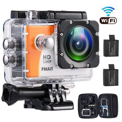 Small Action Camera With Green Face