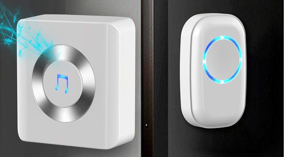 Wireless Doorbell Plug-In With Blue Light On