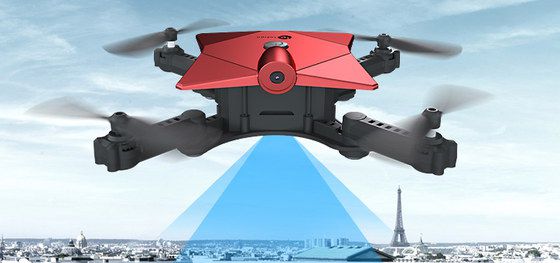 Small Drone With Camera In Red And Black