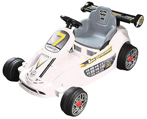 Electric Ride-On Kart In White