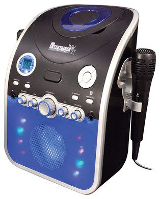 Bluetooth CDG Karaoke Machine In Blue And Black