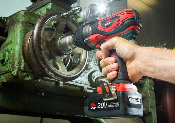 Battery Impact Wrench Working On Big Nut