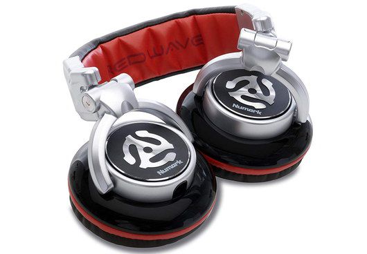 DJ Headphones With Red And Black Stripes