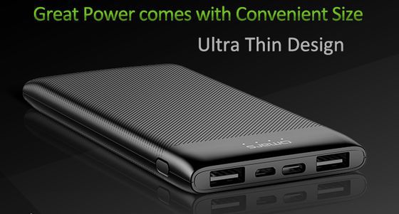 Thin USB-C Power Bank In All Black
