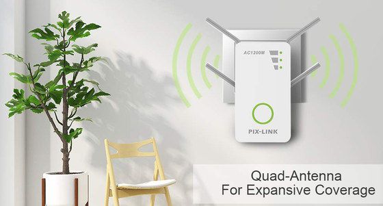 Home WiFi Booster Extender With Quad Antenna